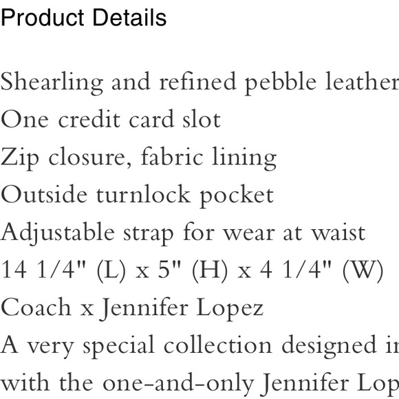 Coach x JLO Chain Belt Bag in Signature Shearling - Picture 5 of 8